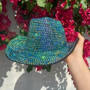 Disco Ball Rhinestone Cowboy Hat Cowgirl Hats for Music Festivals